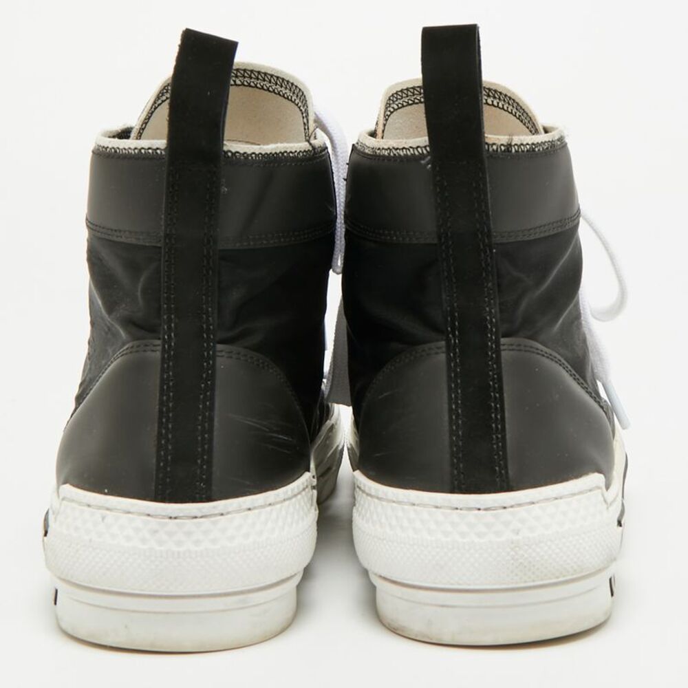 Dior B23 Size 41 Black Leather And Nylon High Top Sneakers - Picture 5 of 7